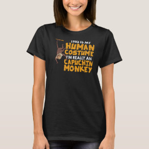 Capuchin Affe Niedlich Cage Food Animal T-Shirt