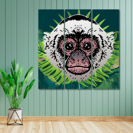 Capuchin Monkey Tropical Amazon Triptychon