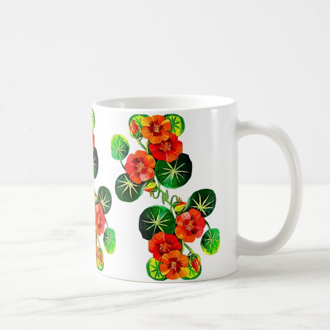 Capuchinha flor comestível kaffeetasse (Rechts)
