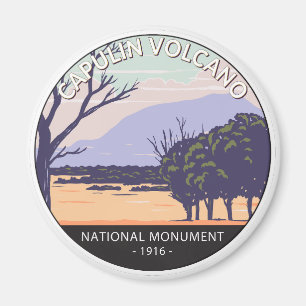 Capulin National Monument New Mexico Retro Magnet
