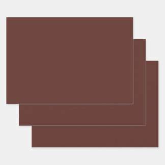Caput mortuum (einfarbige Farbe) Geschenkpapier Set