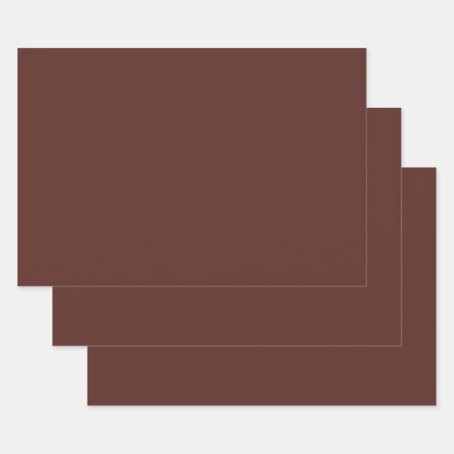 Caput mortuum (einfarbige Farbe) Geschenkpapier Set (Set)