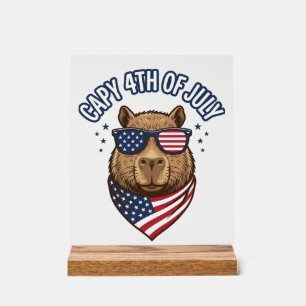 Capy 4. Juli Patriotischer Capybara Vektor Design_ Acrylschild