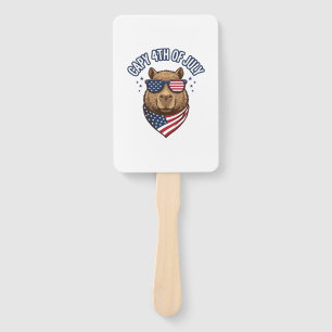 Capy 4. Juli Patriotischer Capybara Vektor Design_ Fächer
