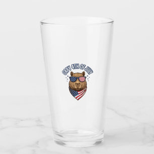 Capy 4. Juli Patriotischer Capybara Vektor Design_ Glas
