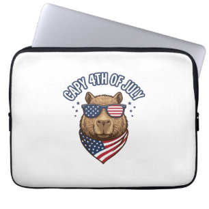 Capy 4. Juli Patriotischer Capybara Vektor Design_ Laptopschutzhülle