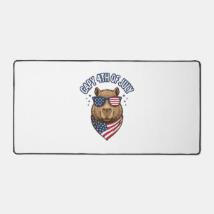 Capy 4. Juli Patriotischer Capybara Vektor Design_ Schreibtischunterlage