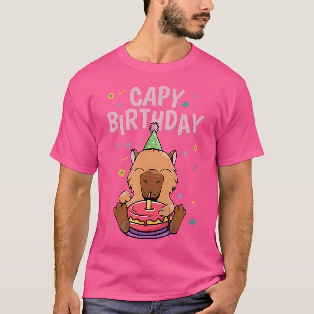 Capy Birthday Capybara T-Shirt (Vorderseite)