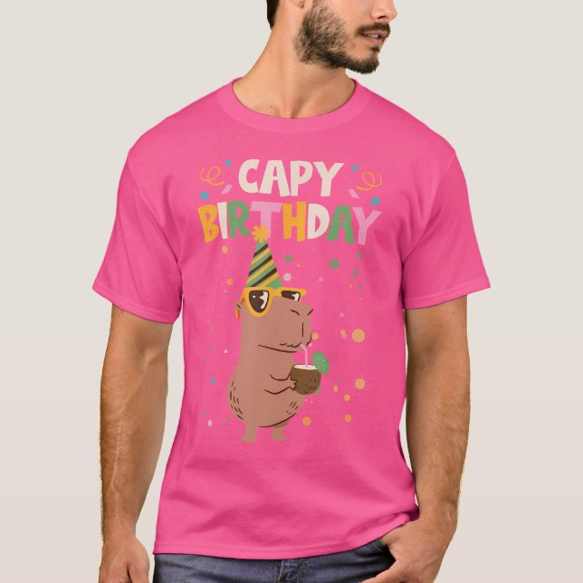 Capy Birthday Capybara T-Shirt (Vorderseite)