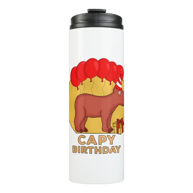 Capy Birthday Thermosbecher (Vorderseite)