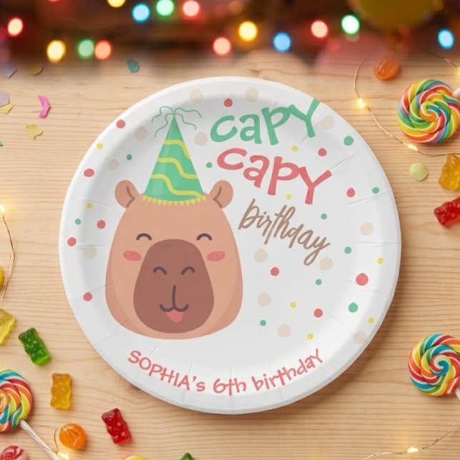 Capy capy capybara birthday pappteller (Von Creator hochgeladen)