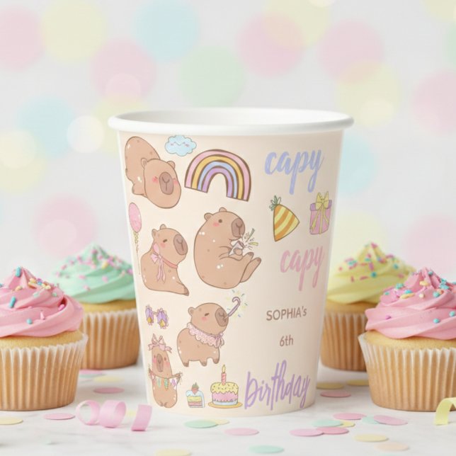 Capy capy Geburtstag  Pappbecher (Von Creator hochgeladen)