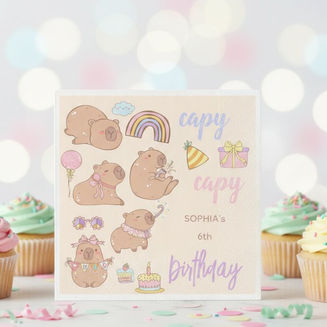 Capy Capy Geburtstag Serviette (Von Creator hochgeladen)
