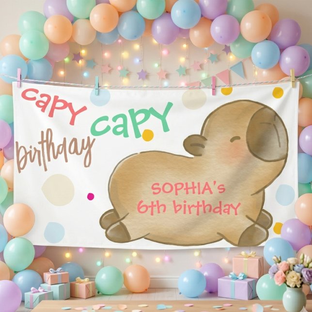 Capy Capybara Geburtstag Banner (Von Creator hochgeladen)