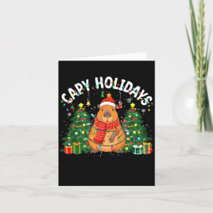 Capy Ferien Capybara Weihnachtsmann Hut Xmas Männe Karte
