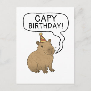 Capy Geburtstag Capybara Pun Liebhaber Postkarte