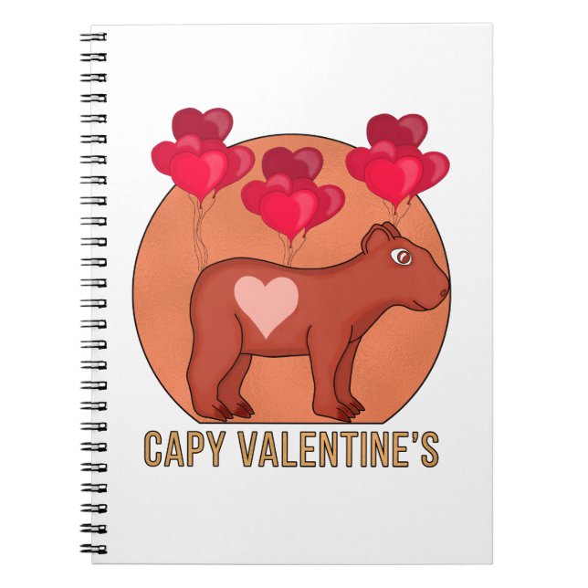 Capy Valentine Notizblock (Vorderseite)