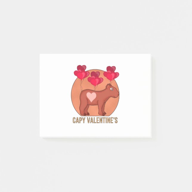 Capy Valentine Post-it Klebezettel (Vorderseite)