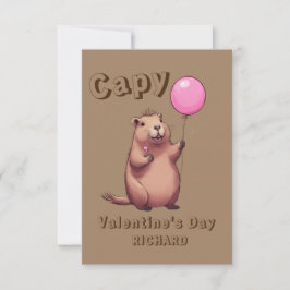 Capy Valentine's Day Capybara Mitteilungskarte