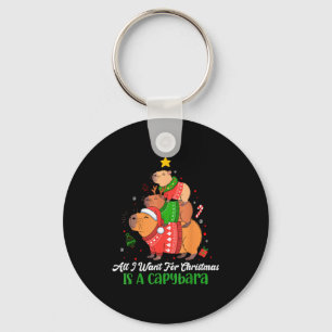 Capy Weihnachten Süße Capybara Weihnachtsbaum Pjs  Schlüsselanhänger