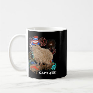Capybara 4. Juli Patriotische Feuerwerke Capy Vier Kaffeetasse