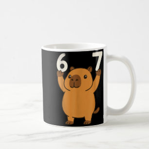 Capybara 67 Meme Six Seven Lustig Kaffeetasse