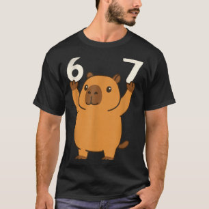 Capybara 67 Meme Six Seven Lustig T-Shirt