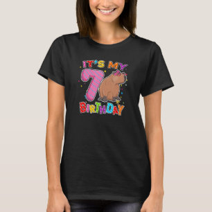 Capybara 7. Geburtstagsparty Capybaras für Mädchen T-Shirt