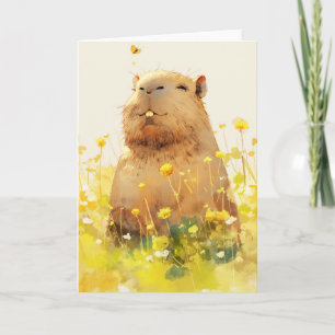 Capybara-Albernes Lächeln Karte