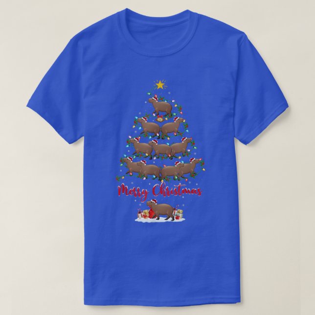 Capybara Animal Lover Matching Santa Capybara Chri T-Shirt (Design vorne)