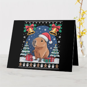 Capybara Animal Lover Xmas Gift Ugly Capybara Karte