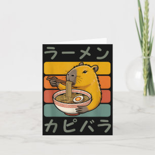 Capybara Anime Grafik Ramen Kawaii Japanische Vint Karte