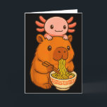 Capybara Anime Ramen Axolotl Lustige Grafik Kawaii Karte<br><div class="desc">Capybara Anime Ramen Axolotl Lustige Grafik Kawaii Capibara</div>