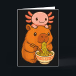 Capybara Anime Ramen Axolotl Lustiges Grafik Kawai Karte<br><div class="desc">Capybara Anime Ramen Axolotl Lustiges Grafik Kawaii Capibara</div>