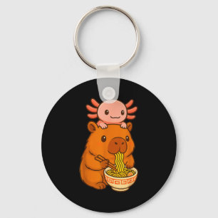 Capybara Anime Ramen Axolotl Lustiges Grafik Kawai Schlüsselanhänger