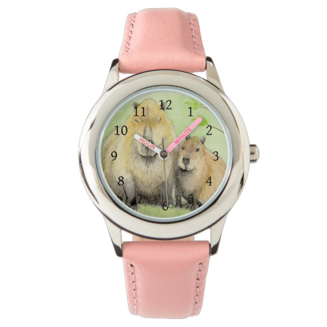 Capybara Armbanduhr (Vorderseite)