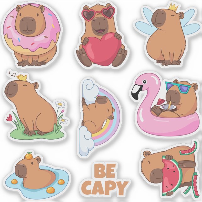 Capybara-Aufkleber Aufkleber (Vorderseite)