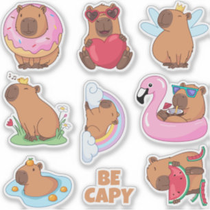 Capybara-Aufkleber-Packung Aufkleber