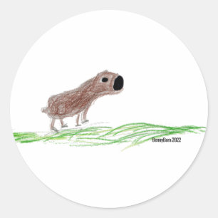 Capybara-Aufkleber Runder Aufkleber