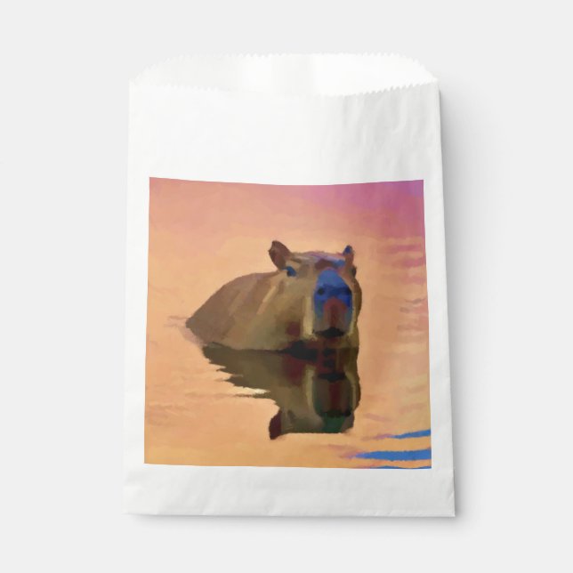 Capybara aus einem ruhigen See Geschenktütchen (Vorderseite)