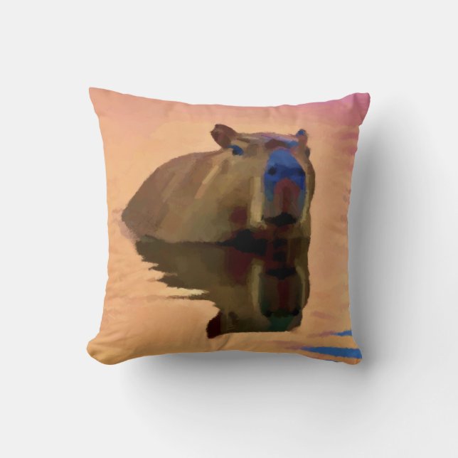 Capybara aus einem ruhigen See Kissen (Vorderseite)