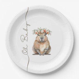 Capybara Baby Shower • Oh Baby Wildflower Pappteller