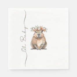 Capybara Baby Shower • Oh Baby Wildflower Serviette