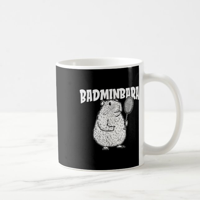 Capybara Badminton Shuttle - Player Racket Badminb Kaffeetasse (Rechts)