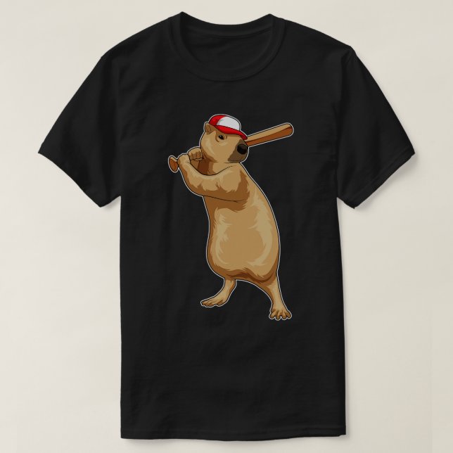 Capybara Baseball Baseball T-Shirt (Design vorne)