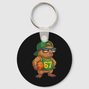 Capybara Basketball 67 Gen Alpha Slang Srts Männer Schlüsselanhänger