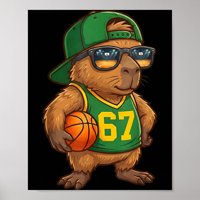 Capybara Basketball 67 Gen Alpha Slang Srts Men Bo Poster (Vorne)