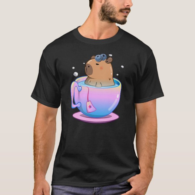 Capybara Beeren Süße Mädchen Blaubeer Mädchen Tee  (Vorderseite)