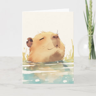 Capybara beim Abkühlen Karte