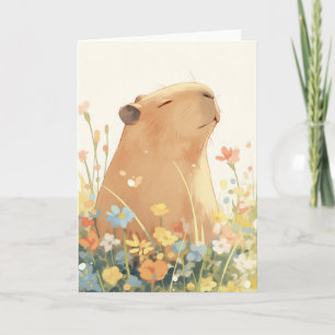 Capybara beim Tagträumen Karte